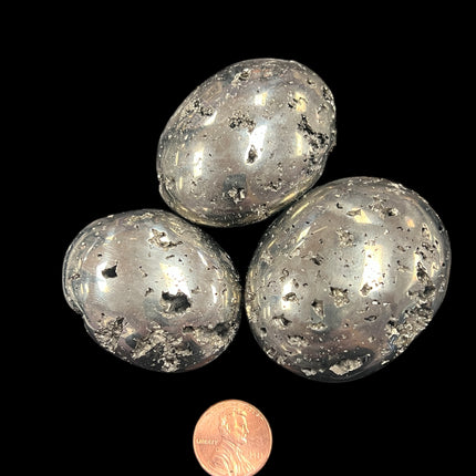 Pyrite Palm Stones from Peru, Raven's Cauldron, 6 N Sandusky St, Delaware, OH 43015