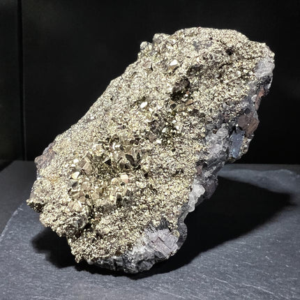Chalcopyrite with Galena crystal cluster 72 grams metallic mineral specimen Raven’s Cauldron, Delaware, OH