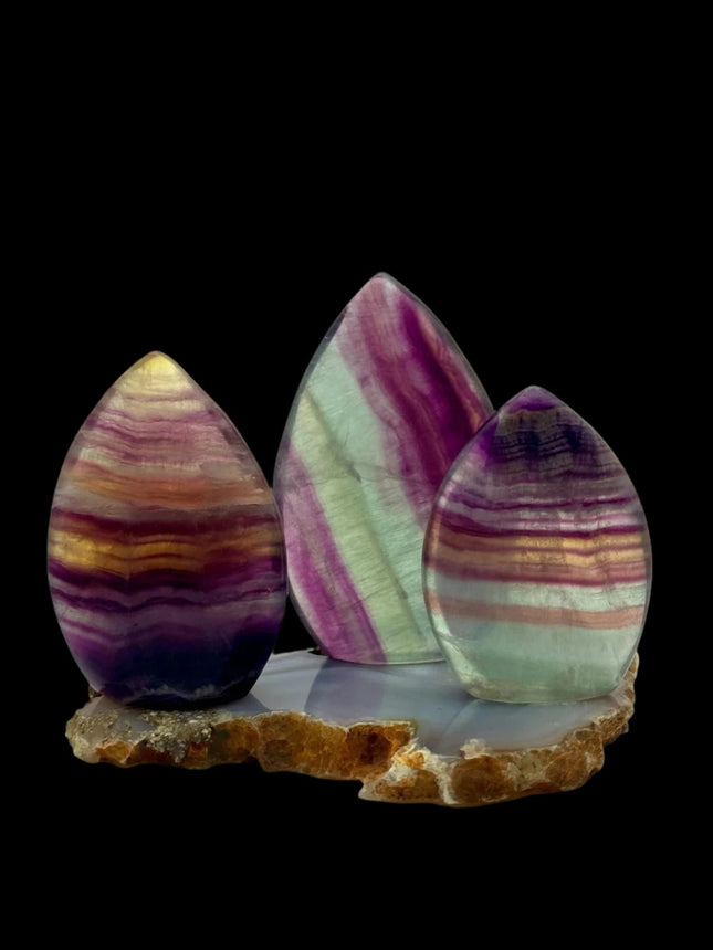 Rainbow Fluorite Flame, Rainbow Fluorite Crystal, Rainbow Fluorite Stone, Concentration Stone - Raven's Cauldron