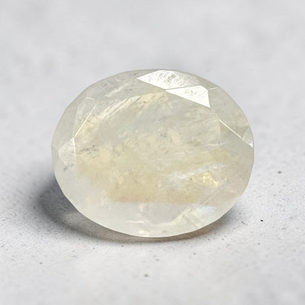 Natural Rainbow Moonstone faceted oval loose gemstone, 12x10mm undrilled jewelry stone with brilliant blue flash, perfect for custom jewelry making and gemstone collections – Raven's Cauldron, Delaware, OH