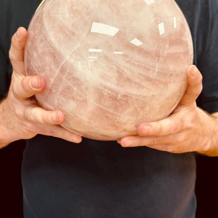 Rose Quartz Sphere - Massive - 28 Pounds - Exquisite - Raven's Cauldron