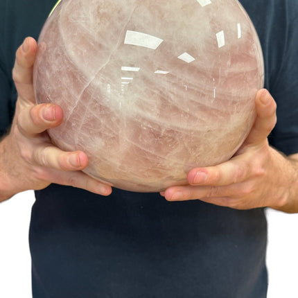 Rose Quartz Sphere - Massive - 28 Pounds - Exquisite - Raven's Cauldron