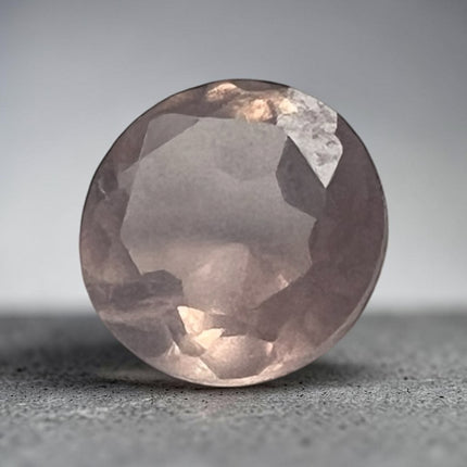 Natural 5mm faceted round Rose Quartz gemstone for ring or pendant setting, polished pink crystal gemstone, Raven's Cauldron, Delaware, OH