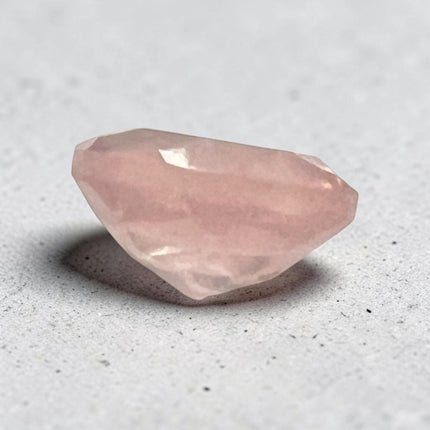 Natural 5mm faceted round Rose Quartz gemstone for ring or pendant setting, polished pink crystal gemstone, Raven's Cauldron, Delaware, OH