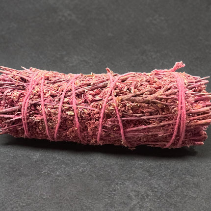 Rose infused white sage bundle 4 inch smudge stick with dried rose petals for energy cleansing and love rituals, Raven's Cauldron, 6 N Sandusky St, Delaware, OH