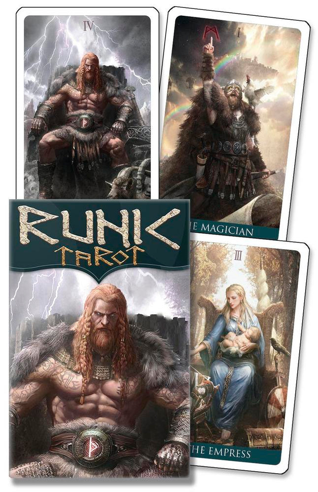 The Runic Tarot Mini boxed tarot deck by Jack Sephiroth inspired by Norse mythology and rune wisdom Raven's Cauldron, Delaware, OH