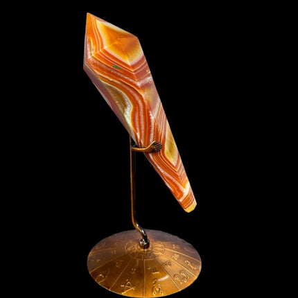 Sardonyx Crystal Scepter with Zodiac Stand, Natural Sardonyx, Crystal Shop - Raven's Cauldron