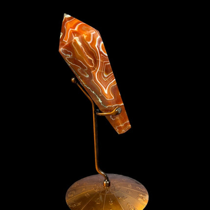 Sardonyx Crystal Scepter with Zodiac Stand, Natural Sardonyx, Crystal Shop - Raven's Cauldron