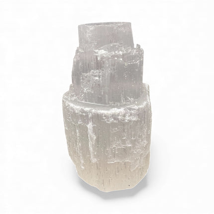 Selenite (Satin Spar) Chime Candle Holder from the Raven's Cauldron, 6 N Sandusky St, Delaware, OH 43015