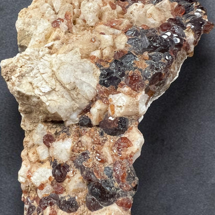 Natural Spessartine Garnet crystal specimen from Pakistan weighing 152 grams with vibrant orange garnet crystals, Raven's Cauldron, Delaware, OH.