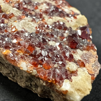 Natural Spessartine Garnet crystal specimen from Pakistan with vibrant orange crystal formations, 65 grams, approximately 2 x 1.5 x 0.75 inches – Raven's Cauldron, Delaware, OH