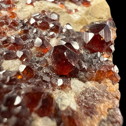 Natural Spessartine Garnet crystal specimen from Pakistan with vibrant orange crystal formations, 65 grams, approximately 2 x 1.5 x 0.75 inches – Raven's Cauldron, Delaware, OH