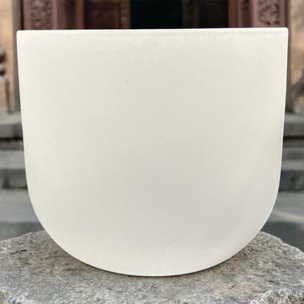 9 inch frosted crystal singing bowl F# 379 Hz with suede striker and O-ring for sound healing meditation Raven’s Cauldron, Delaware, OH