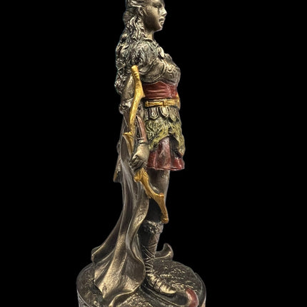 Skadi, Norse Mythology, Goddess of the Wilderness, Miniature Statue by Veronese Design - Raven's Cauldron