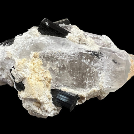 Smoky Quartz Lemurian Point with Schorl (Black Tourmaline) Crystals - 490 grams - Raven's Cauldron