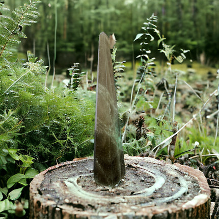 Smoky Quartz Obelisk / Tower - 8 Inches Tall - Raven's Cauldron