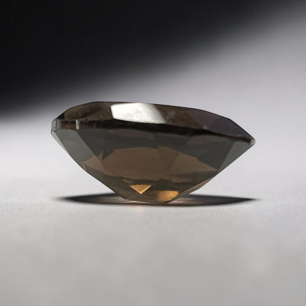 Natural Smoky Quartz faceted loose gemstone, 9x7mm oval, not drilled for jewelry making, wire wrapping, and custom gemstone designs – Raven's Cauldron, Delaware, OH
