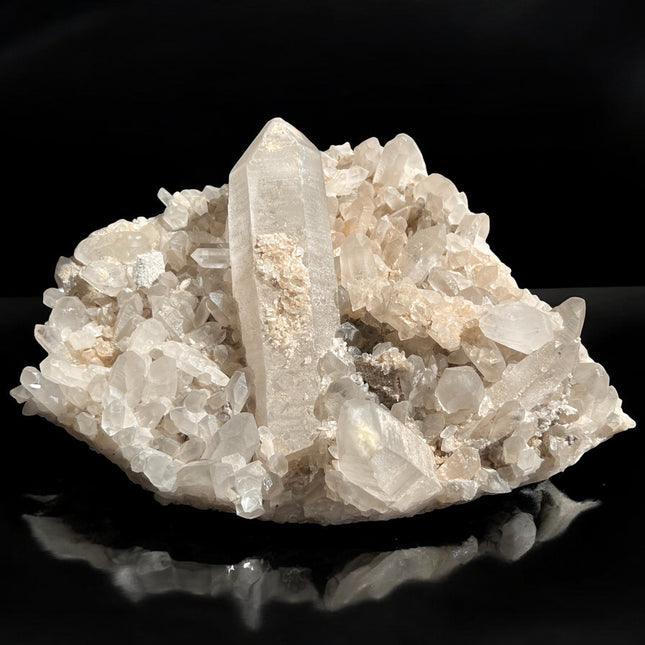 Natural Smoky Quartz and Citrine Cluster weighing 2 lbs 10 oz, 8 x 6 x 2 inches, large smoky crystal point with natural druzy citrine base – Raven’s Cauldron, 6 N Sandusky St, Delaware, OH 43015

