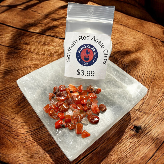 Southern Red Agate Gemstone Chips, Raven's Cauldron, 6 N. Sandusky St, Delaware, OH 43015