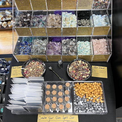 Create your own spell jar kit, Raven's Cauldron, 6 N. Sandusky Street, Delaware, OH 43015