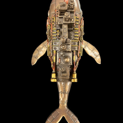 Steampunk Fifty-Two Hertz Galactic Colony Whale Statue by Veronese Design - Raven's Cauldron