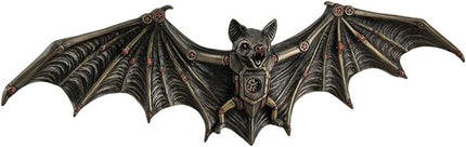 Steampunk Mechanical Vampire Flying Bat Wall Sculpture by Veronese Design - Raven's Cauldron