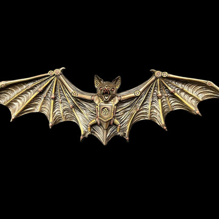 Steampunk Mechanical Vampire Flying Bat Wall Sculpture by Veronese Design - Raven's Cauldron