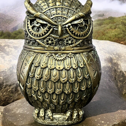 Steampunk Owl Secret Trinket Stash Box by Veronese Design - Raven's Cauldron