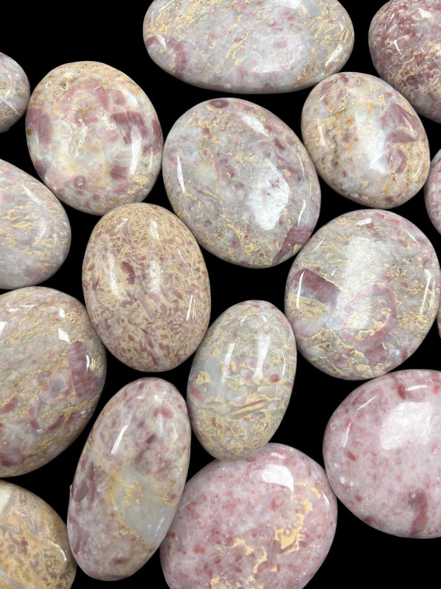 Strawberry Jasper Palm Stones from Raven's Cauldron, 6 N Sandusky St, Delaware, OH 43015