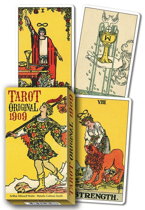 Tarot Original 1909 Deck by Arthur Edward Waite and Pamela Colman Smith published by Llewellyn with 78 Rider-Waite-Smith tarot cards.