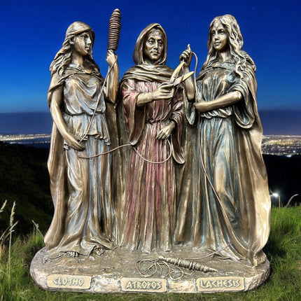 The Three Fates of Destiny Statue - Greek Mythology - Veronese Design