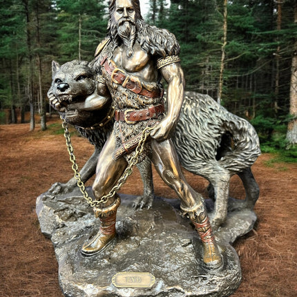 Tyr_With_Fenrir_Statue_Ravens_Cauldron_6_North_Sandusky_Street_Delaware_Ohio_43015