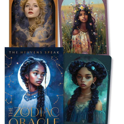 The Zodiac Oracle by Tess Whitehurst and Jessica von Braun featuring 54 astrology oracle cards and guidebook from Llewellyn Publishing – Raven's Cauldron, Delaware, OH