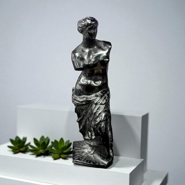 Venus de Milo Black Obsidian Statue, from the Raven's Cauldron, 6 N Sandusky St, Delaware, OH 43015