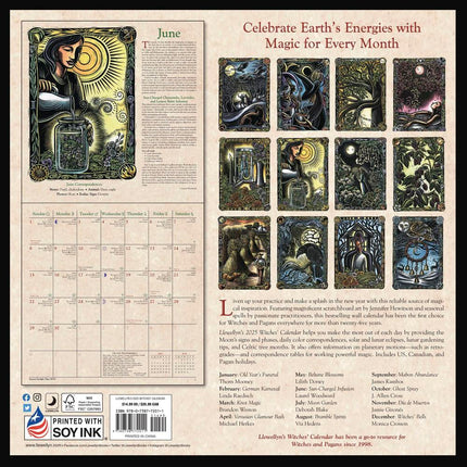 Llewellyn's 2025 Witches' Calendar - Wall Calendar