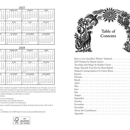 Llewellyn’s 2027 Witches’ Datebook witchcraft planner and Pagan calendar