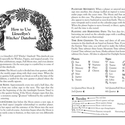 Llewellyn’s 2027 Witches’ Datebook witchcraft planner and Pagan calendar