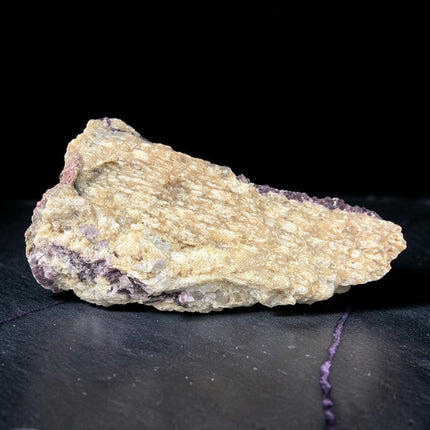 Large Watermelon Tourmaline crystal embedded in Lepidolite mica matrix specimen weighing 729 grams with pink, green, and purple coloration, Raven's Cauldron, Delaware, OH