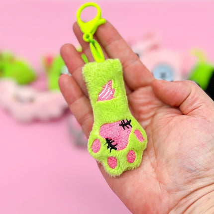 Zombie Cat Paw spooky kawaii bag charm and keychain by Kawaii Hair Candy