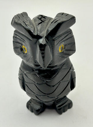 Black Calcite Owl - Raven's Cauldron