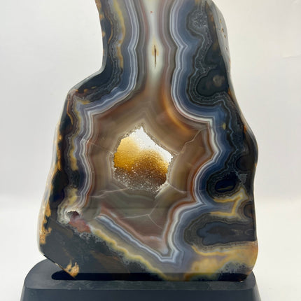 Agate Geode on Stand - Raven's Cauldron
