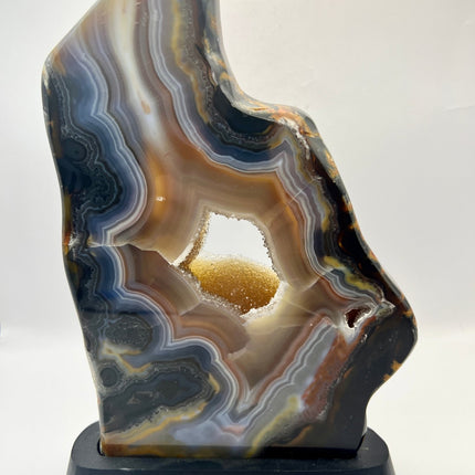 Agate Geode on Stand - Raven's Cauldron