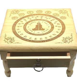 Altar Table - Pendulum Board with Drawer - Raven's Cauldron