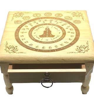 Altar Table - Pendulum Board with Drawer - Raven's Cauldron