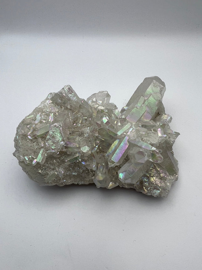 Angel Aura Quartz Cluster - Raven's Cauldron