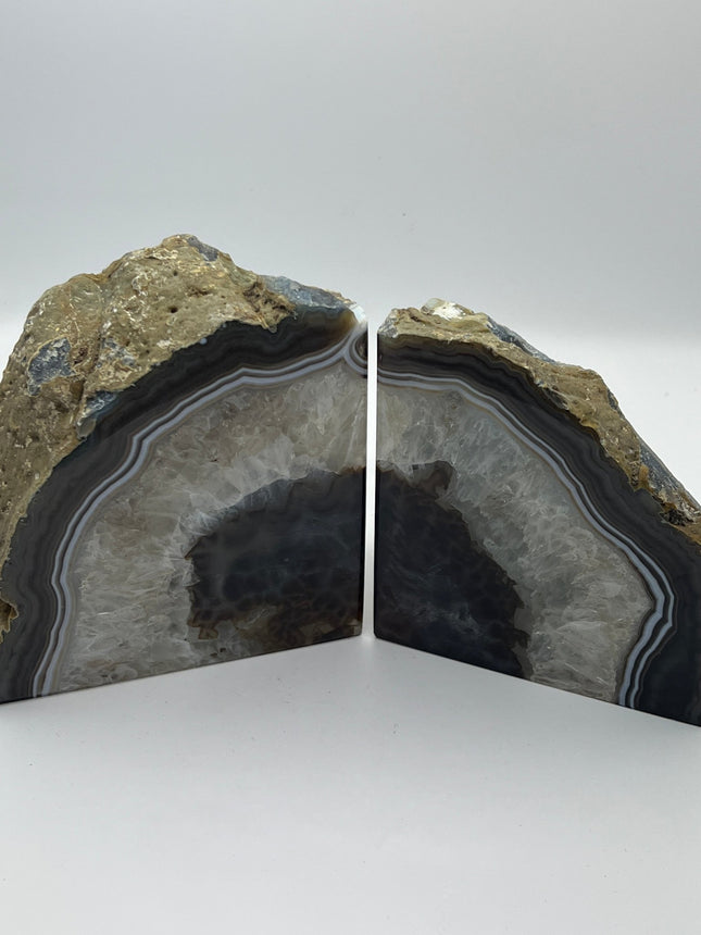 Black Agate Bookends - Raven's Cauldron