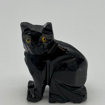 Black Calcite Cat - Raven's Cauldron