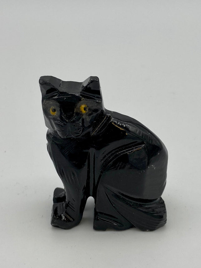 Black Calcite Cat - Raven's Cauldron