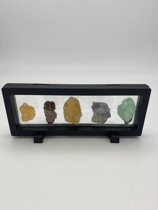 Calcite Display - Orange, Red, Honey, Blue and Green - Raven's Cauldron