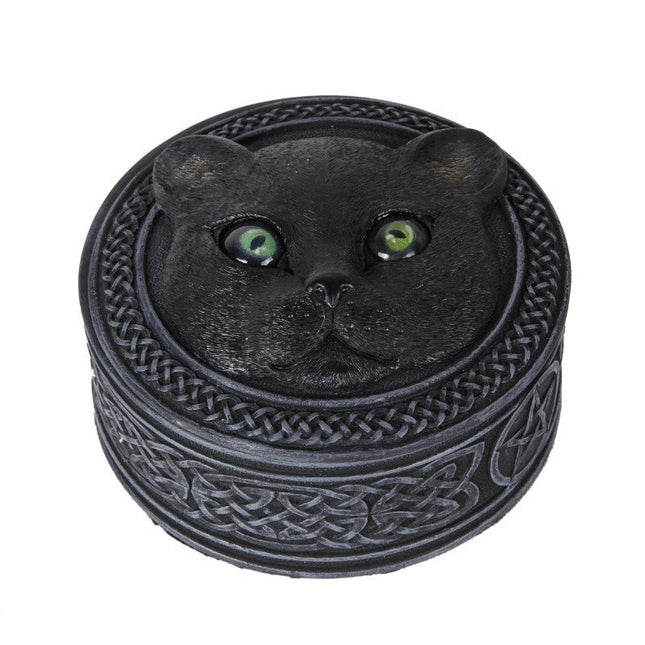 Cat Trinket Box with Rolling Eyes - Raven's Cauldron